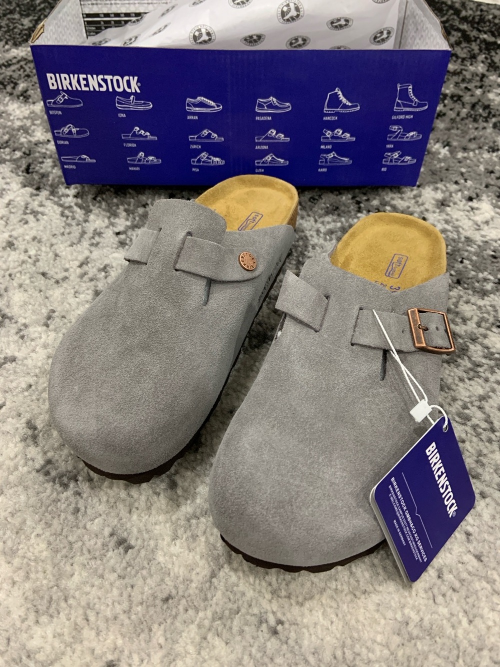 Birkenstock Boston Clog Taupe Grey 37, 38, 39, 40 Woman’s Size 6 / 7 / 8 / 9